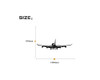 Landing Boeing 747 from Behind Designed Wall Sticker