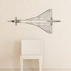 Supersonic Aircraft from above Designed Wall Sticker
