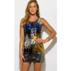 Silver Sequined Sexy  Mini Dress Silver Sequined Sexy  Mini Dress