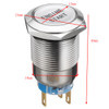 12V 19MM Waterproof Car AUTO Metal Momentary Engine Start Push Button Switch LED