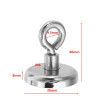 Effetool 36mmx40mm 50kg Neodymium Recovery Magnet Metal Detector Claw Hook Magnet