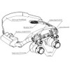 DANIU Portable Head Wearing Magnifying Glass 10X 15X 20X 25X LED Double Eye Repair Magnifier Loupe