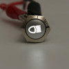 12V 19mm Silver Metal LED Push Button ON OFF Latching Switch Light Symbol
