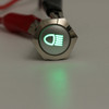 12V 19mm Silver Metal LED Push Button ON OFF Latching Switch Light Symbol