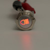 12V 19mm Silver Metal LED Push Button ON OFF Latching Switch Light Symbol