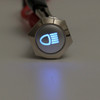 12V 19mm Silver Metal LED Push Button ON OFF Latching Switch Light Symbol