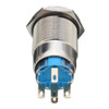 12V 19mm Silver Metal LED Push Button ON OFF Latching Switch Light Symbol