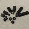 Suleve™ M3NH5 180Pcs M3 Nylon Screw Black Hex Screw Nut PCB Standoff Spacer Column Assortment Kit