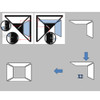 Drillpro Triangle Ruler Multifunction Floor Drain Angle Ruler Pattern Tile Ruler Stainless Steel Measuring Tool