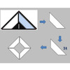 Drillpro Triangle Ruler Multifunction Floor Drain Angle Ruler Pattern Tile Ruler Stainless Steel Measuring Tool