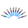 Drillpro 10pcs 0.1mm 0.2mm 40 Degree Engraving Bit Blue Nano Coated Carbide Flat Bottom PCB Engraving Bit CNC Router Tool