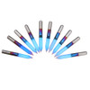 Drillpro 10pcs 0.1mm 0.2mm 40 Degree Engraving Bit Blue Nano Coated Carbide Flat Bottom PCB Engraving Bit CNC Router Tool