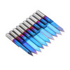 Drillpro 10pcs 0.1mm 0.2mm 40 Degree Engraving Bit Blue Nano Coated Carbide Flat Bottom PCB Engraving Bit CNC Router Tool