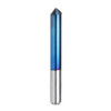 Drillpro 10pcs 0.1/0.2/0.3mm 90 Degree Engraving Bit Blue NANO Coated  Flat Bottom PCB Engraving Bit Carbide CNC Router Tool