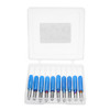 Drillpro 10pcs 0.1/0.2/0.3mm 90 Degree Engraving Bit Blue NANO Coated  Flat Bottom PCB Engraving Bit Carbide CNC Router Tool