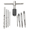 Drillpro T Handle Screw Tap Wrench with M3-M6 Taps and Drills