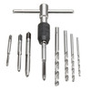 Drillpro T Handle Screw Tap Wrench with M3-M6 Taps and Drills