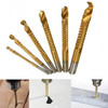 Drillpro 6pcs Titanium Coated Drill Bits Wood Metal Plastic Cutting Saw Drill