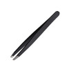 Stainless Steel Black Slanted Tip Tweezer Clip Tools