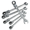 DANIU Flexible Pivoting Head Ratchet Combination Spanner Wrench Garage Metric Tool 6mm 7mm 8mm 10mm 11mm 12mm