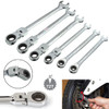 DANIU Flexible Pivoting Head Ratchet Combination Spanner Wrench Garage Metric Tool 6mm 7mm 8mm 10mm 11mm 12mm