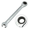 DANIU Flexible Pivoting Head Ratchet Combination Spanner Wrench Garage Metric Tool 6mm 7mm 8mm 10mm 11mm 12mm