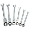DANIU Flexible Pivoting Head Ratchet Combination Spanner Wrench Garage Metric Tool 6mm 7mm 8mm 10mm 11mm 12mm