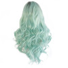 Mint Green Wavy Long Lace Front Wig