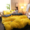 4Pcs AB Sided Thicken Corduroy Velvet Winter Bedding Sets Full Queen King Size Duvet Cover