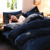 4Pcs AB Sided Thicken Corduroy Velvet Winter Bedding Sets Full Queen King Size Duvet Cover