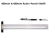 Drillpro 200/300/400mm Stainless Steel Precision Marking T Ruler Hole Positioning Measuring Ruler Woodworking Scriber Scribing Tool