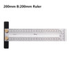 Drillpro 200/300/400mm Stainless Steel Precision Marking T Ruler Hole Positioning Measuring Ruler Woodworking Scriber Scribing Tool