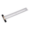 Drillpro 200/300/400mm Stainless Steel Precision Marking T Ruler Hole Positioning Measuring Ruler Woodworking Scriber Scribing Tool
