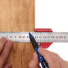 Drillpro CX300-2 Adjustable 45/90 Degree Metric and Inch Line Scribe Ruler Positioning Measuring Ruler 300mm Marking Ruler Woodworking Tool