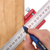 Drillpro CX300-2 Adjustable 45/90 Degree Metric and Inch Line Scribe Ruler Positioning Measuring Ruler 300mm Marking Ruler Woodworking Tool