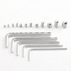 Suleve™ MXSS3 240Pcs M3/M4/M5/M6/M8 Stainless Steel Hex Allen Grub Screw Socket Flat Point Set Screws Wrench Assortment Kit