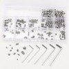 Suleve™ MXSS3 240Pcs M3/M4/M5/M6/M8 Stainless Steel Hex Allen Grub Screw Socket Flat Point Set Screws Wrench Assortment Kit
