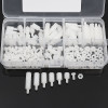 Suleve™ M3NH11 M3 Nylon Screw Black White Hex Screw Nut PCB Standoff Assortment Kit 180Pcs