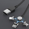 Bakeey 3 In 1 180 Degree Rotating Type C Micro USB 3.5A Fast Charging Rotating Magnetic Data Cable For iPhone 11 Pro XS Huawei P30 Pro Mate 30 Xiaomi Mi9 9Pro S10+ Note10