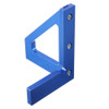 ES-5 Aluminum Alloy Multifunction Woodworking Scribing Ruler 3D Miter Angle Marking T Ruler Square Layout 45/90 Degree Measuring Ruler (Blue)