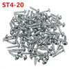 100pcs ST4-20/25/38 Screws Carbon Steel Cross Head ST4 Woodworking Screw Half-tooth Self-tapping