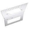 Aluminum Alloy Woodworking Scriber T Ruler Square Multifunctional 45/90 Degree Angle Ruler Angle Protractor Gauge