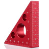 Aluminum Alloy Wood Angle Ruler DIY Protractor Miter Triangle Ruler Woodworking Tool