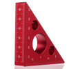 Aluminum Alloy Wood Angle Ruler DIY Protractor Miter Triangle Ruler Woodworking Tool