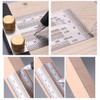 High-precision Scale Ruler T-type Hole Ruler Stainless Woodworking Scribing Mark Ruler