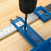 Woodworking Inch and Mertic Cabinet Hardware Jig Punch Locator Carpenter Hardware Drill Guide Tool Wood Drilling Tool