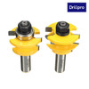 Drillpro RB6 2pcs 1/2 Inch Shank Finger Joint Router Bit for Woodworking