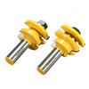 Drillpro RB6 2pcs 1/2 Inch Shank Finger Joint Router Bit for Woodworking