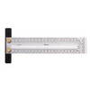 Drillpro 200mm Stainless Steel Precision Marking T Ruler Hole Positioning Measuring Ruler Woodworking Scriber Scribing Tool