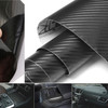 100x24'' 3D Black Carbon Fiber Car Body Vinyl Wrap Decal Sticker Roll Film Sheet